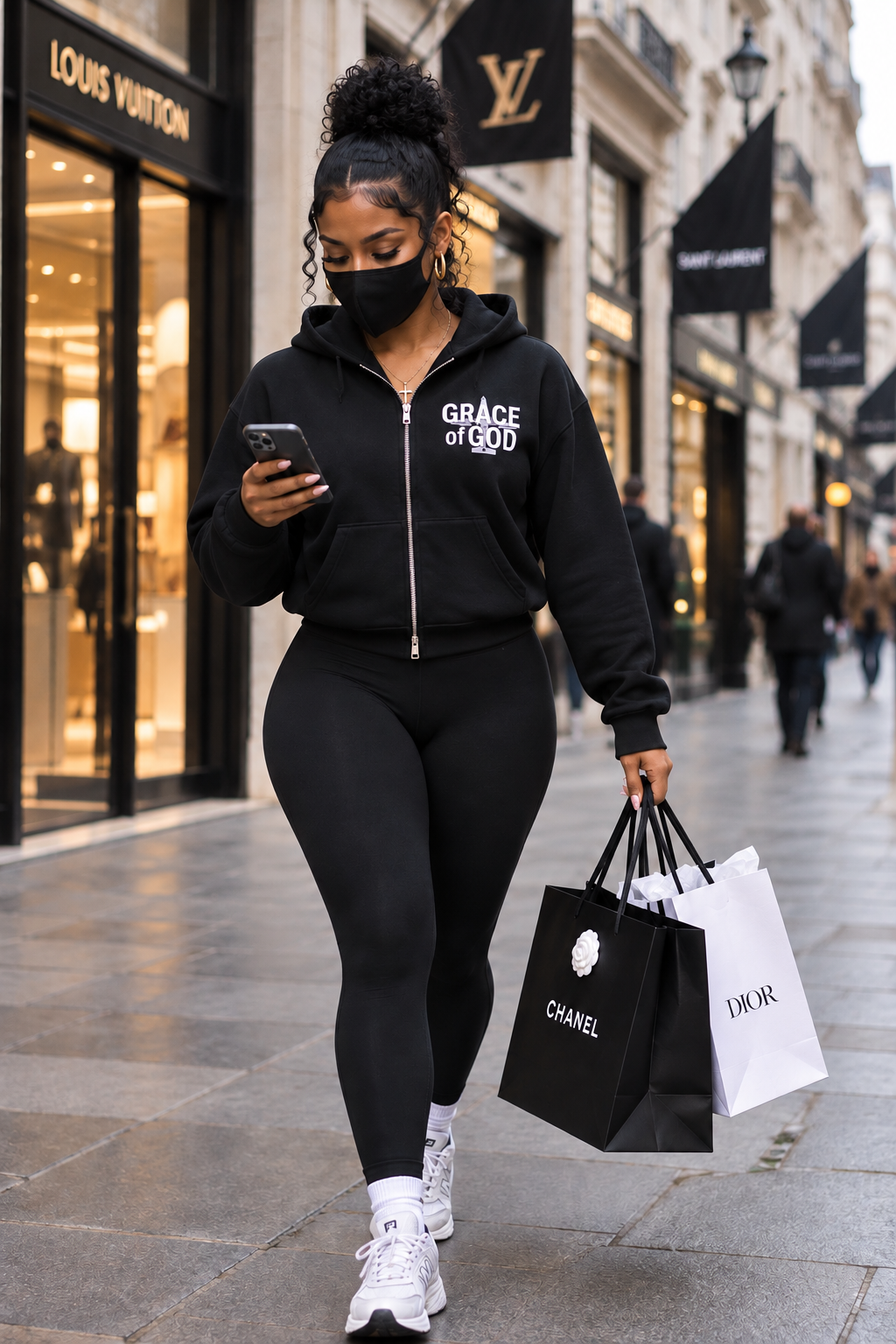 'Highest Praise' | BLACK | ZIP HOODIE