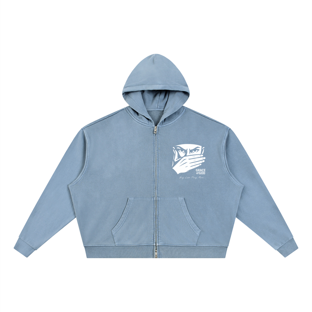 'Say Less, Pray More' | ZIP-UP HOODIE