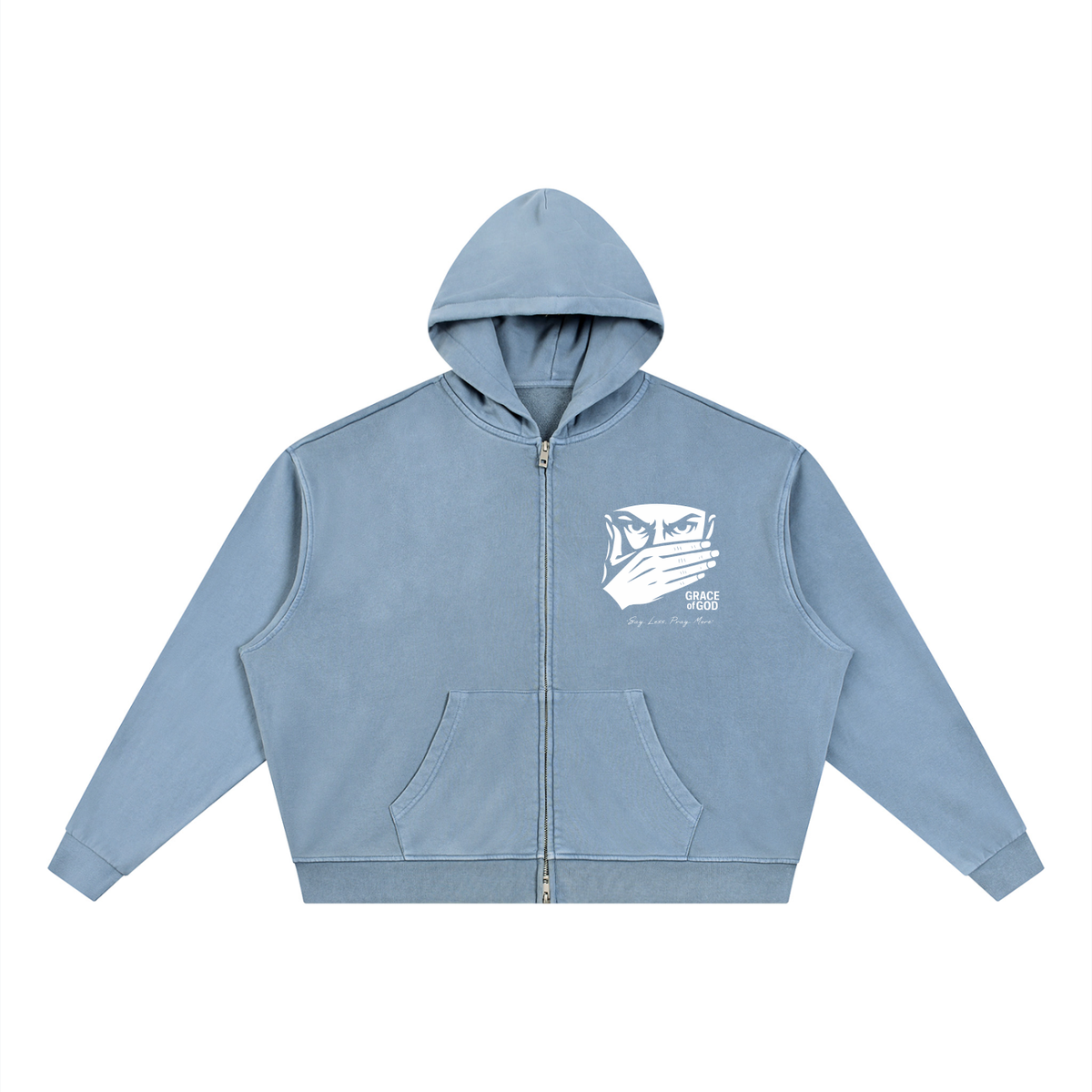 'Say Less, Pray More' | ZIP-UP HOODIE